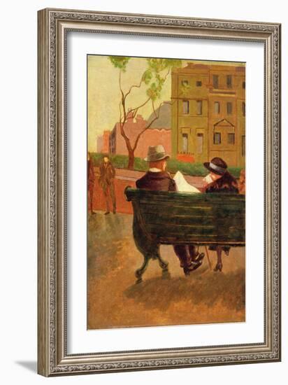 The Park Bench-Malcolm Drummond-Framed Giclee Print