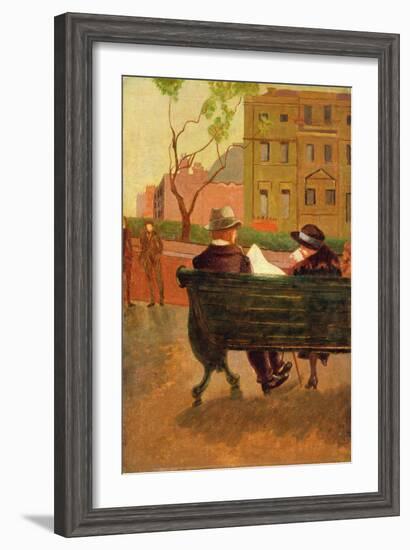 The Park Bench-Malcolm Drummond-Framed Giclee Print