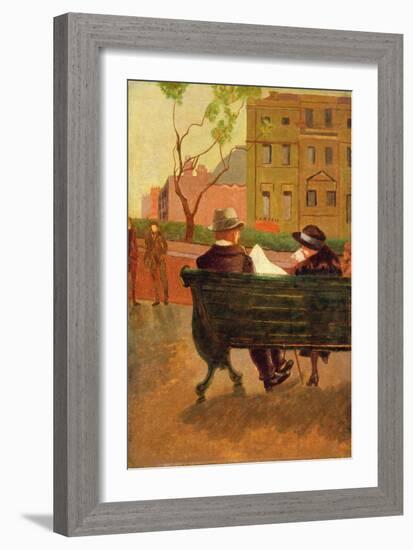 The Park Bench-Malcolm Drummond-Framed Giclee Print