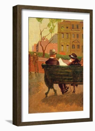 The Park Bench-Malcolm Drummond-Framed Giclee Print