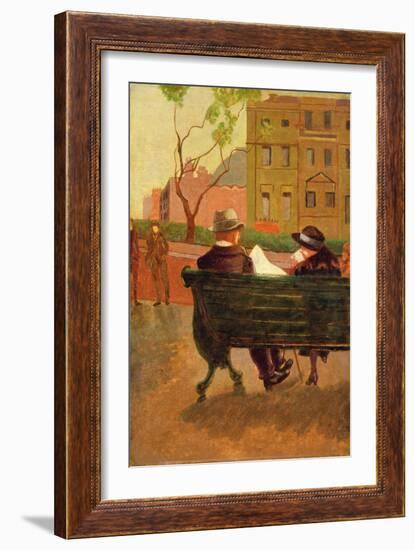 The Park Bench-Malcolm Drummond-Framed Giclee Print