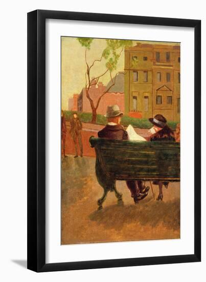 The Park Bench-Malcolm Drummond-Framed Giclee Print