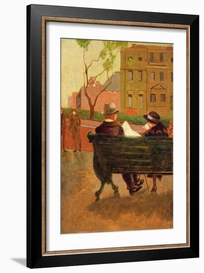 The Park Bench-Malcolm Drummond-Framed Giclee Print