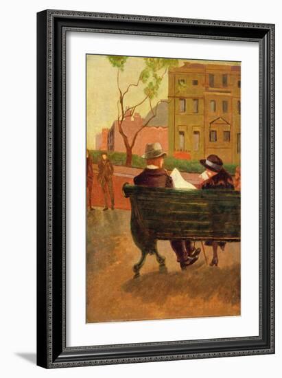 The Park Bench-Malcolm Drummond-Framed Giclee Print