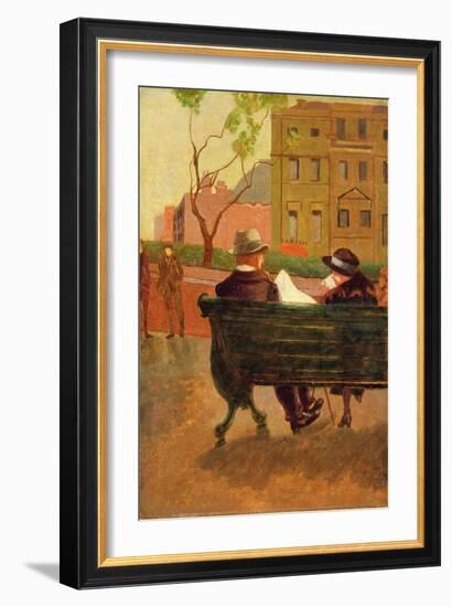 The Park Bench-Malcolm Drummond-Framed Giclee Print