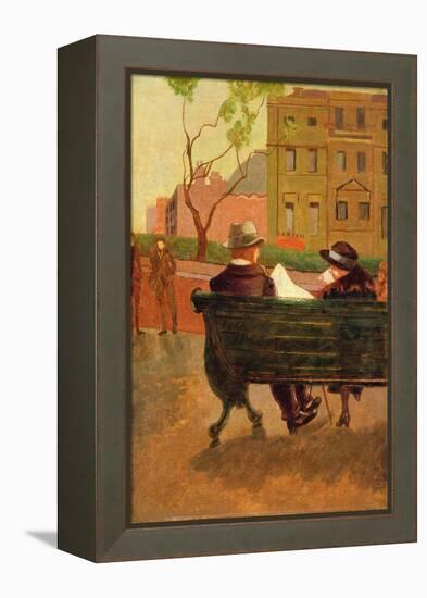 The Park Bench-Malcolm Drummond-Framed Premier Image Canvas