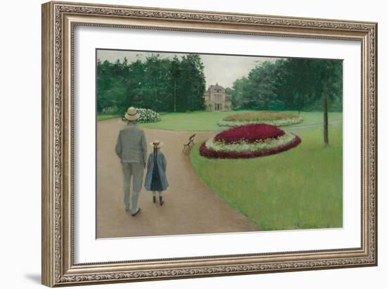 The Park of the Caillebotte Property at Yerres, 1875-Gustave Caillebotte-Framed Giclee Print