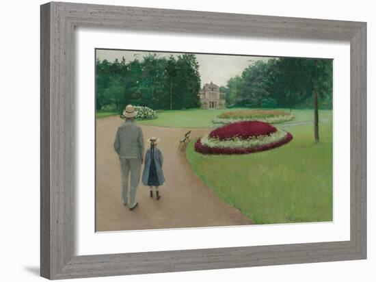 The Park of the Caillebotte Property at Yerres, 1875-Gustave Caillebotte-Framed Giclee Print