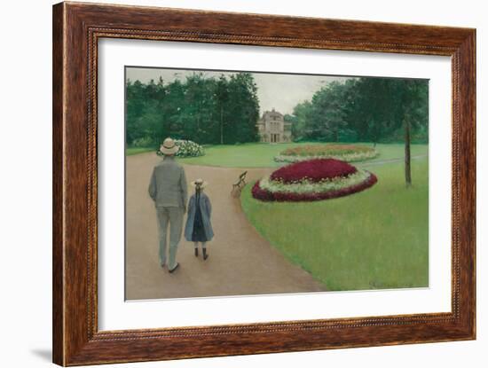 The Park of the Caillebotte Property at Yerres, 1875-Gustave Caillebotte-Framed Giclee Print