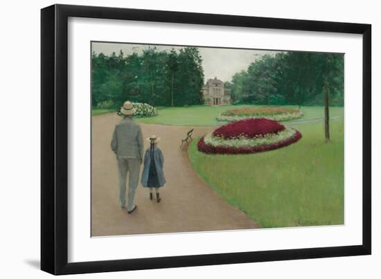 The Park of the Caillebotte Property at Yerres, 1875-Gustave Caillebotte-Framed Giclee Print