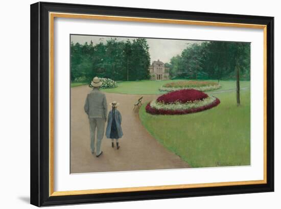 The Park of the Caillebotte Property at Yerres, 1875-Gustave Caillebotte-Framed Giclee Print