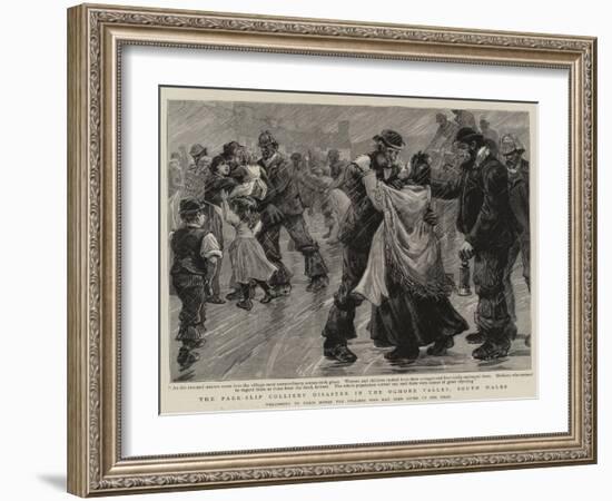 The Park-Slip Colliery Disaster in the Ogmore Valley, South Wales-null-Framed Giclee Print