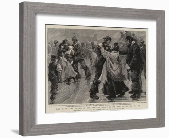 The Park-Slip Colliery Disaster in the Ogmore Valley, South Wales-null-Framed Giclee Print