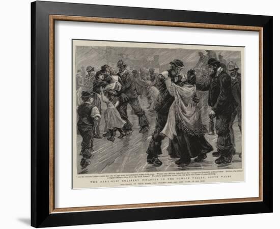 The Park-Slip Colliery Disaster in the Ogmore Valley, South Wales-null-Framed Giclee Print