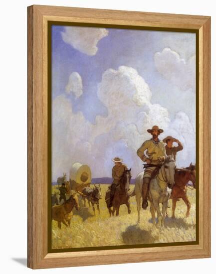 The Parkman Outfit, 1925-Newell Convers Wyeth-Framed Premier Image Canvas