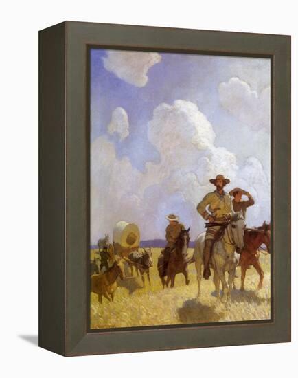 The Parkman Outfit, 1925-Newell Convers Wyeth-Framed Premier Image Canvas