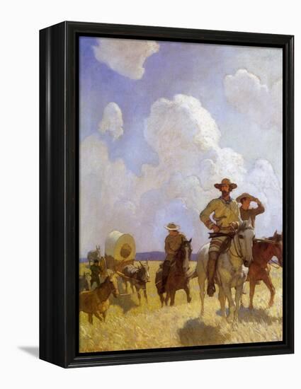 The Parkman Outfit, 1925-Newell Convers Wyeth-Framed Premier Image Canvas