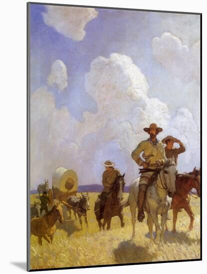 The Parkman Outfit, 1925-Newell Convers Wyeth-Mounted Giclee Print