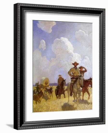 The Parkman Outfit, 1925-Newell Convers Wyeth-Framed Giclee Print