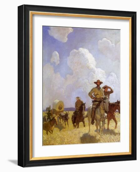 The Parkman Outfit, 1925-Newell Convers Wyeth-Framed Giclee Print