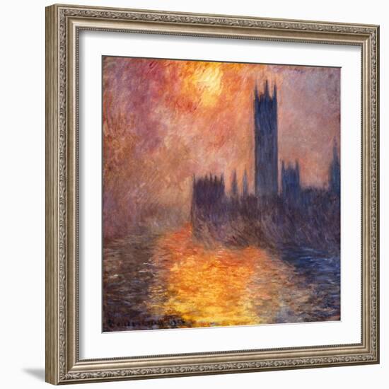 The Parliament Building in London During Sunset, 1904-Claude Monet-Framed Giclee Print