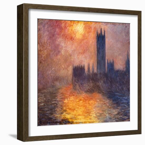 The Parliament Building in London During Sunset, 1904-Claude Monet-Framed Giclee Print