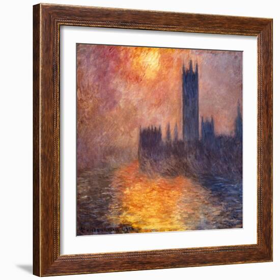 The Parliament Building in London During Sunset, 1904-Claude Monet-Framed Giclee Print