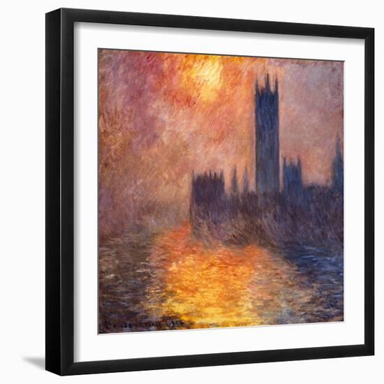 The Parliament Building in London During Sunset, 1904-Claude Monet-Framed Giclee Print