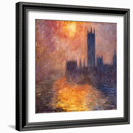 The Parliament Building in London During Sunset, 1904-Claude Monet-Framed Giclee Print