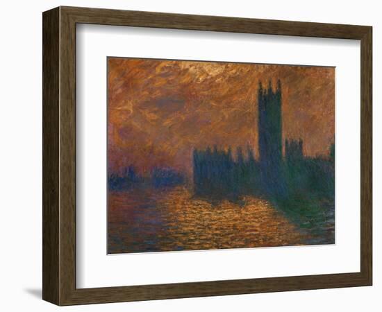 The Parliament in London, Stormy Sky-Claude Monet-Framed Giclee Print