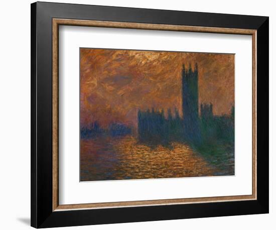 The Parliament in London, Stormy Sky-Claude Monet-Framed Giclee Print