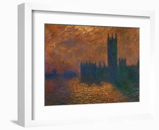 The Parliament in London, Stormy Sky-Claude Monet-Framed Giclee Print