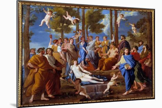 The Parnassus, 1630 (Oil on Canvas)-Nicolas Poussin-Mounted Giclee Print