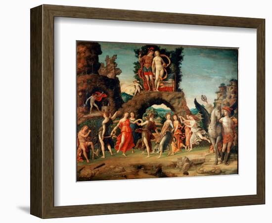 The Parnassus (Apollo and the Nines Muses) (Tempera and Gold on Canvas, 1497)-Andrea Mantegna-Framed Giclee Print