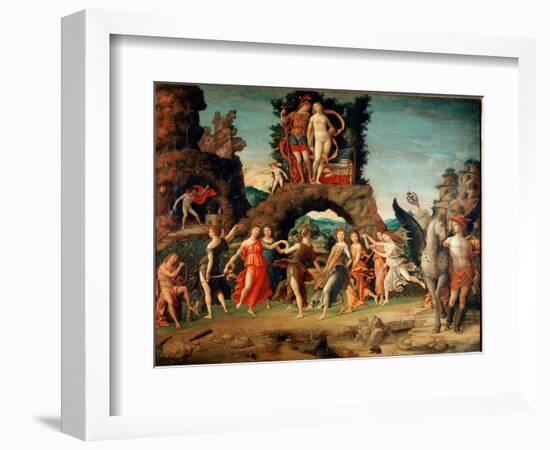 The Parnassus (Apollo and the Nines Muses) (Tempera and Gold on Canvas, 1497)-Andrea Mantegna-Framed Giclee Print