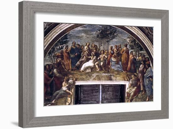 The Parnassus, from the Stanza Delle Segnatura, 1510-1511-Raphael-Framed Giclee Print