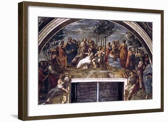 The Parnassus, from the Stanza Delle Segnatura, 1510-1511-Raphael-Framed Giclee Print