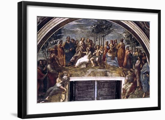 The Parnassus, from the Stanza Delle Segnatura, 1510-1511-Raphael-Framed Giclee Print