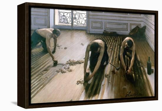 'The Parquet Planers', 1875. Artist: Gustave Caillebotte-Gustave Caillebotte-Framed Premier Image Canvas