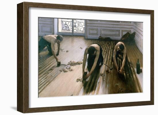 'The Parquet Planers', 1875. Artist: Gustave Caillebotte-Gustave Caillebotte-Framed Giclee Print