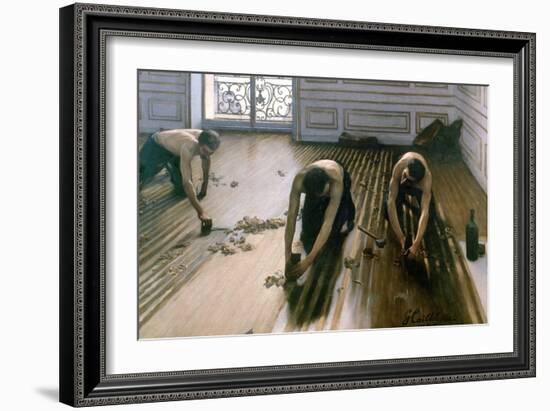 'The Parquet Planers', 1875. Artist: Gustave Caillebotte-Gustave Caillebotte-Framed Giclee Print