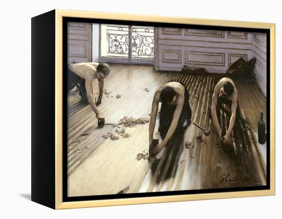 The Parquet Planers, 1875-Gustave Caillebotte-Framed Premier Image Canvas