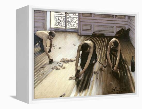 The Parquet Planers, 1875-Gustave Caillebotte-Framed Premier Image Canvas