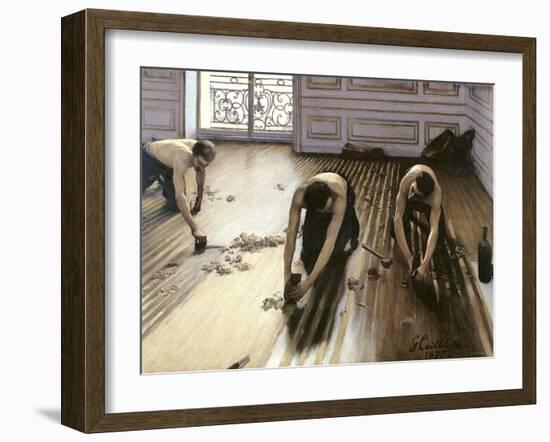The Parquet Planers, 1875-Gustave Caillebotte-Framed Giclee Print