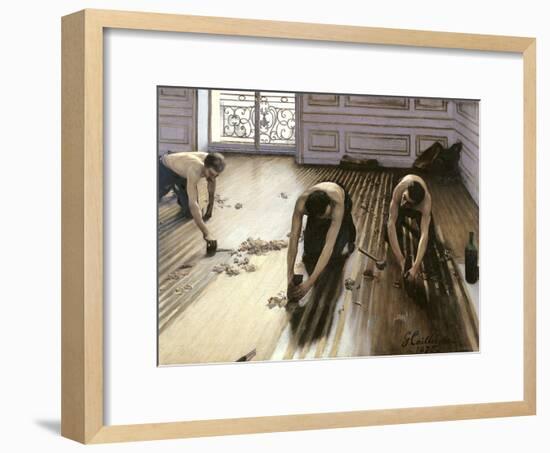 The Parquet Planers, 1875-Gustave Caillebotte-Framed Giclee Print