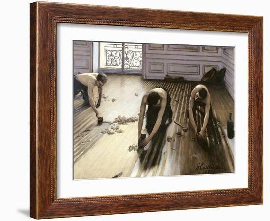 The Parquet Planers, 1875-Gustave Caillebotte-Framed Giclee Print