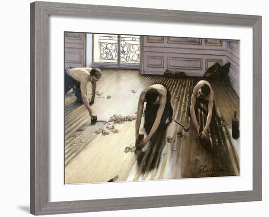 The Parquet Planers, 1875-Gustave Caillebotte-Framed Giclee Print