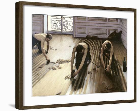 The Parquet Planers, 1875-Gustave Caillebotte-Framed Giclee Print