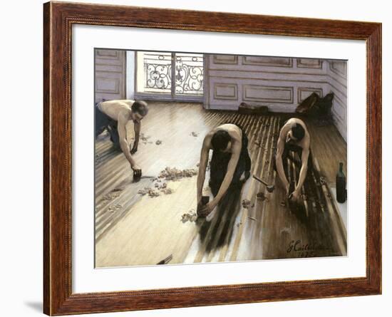 The Parquet Planers, 1875-Gustave Caillebotte-Framed Giclee Print