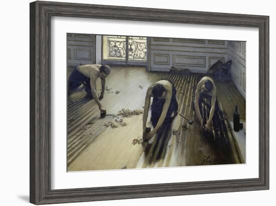 The Parquet Planers, 1875-Gustave Caillebotte-Framed Giclee Print